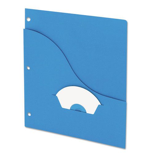 Essentials slash pocket project folders, 3 holes, letter, blue, 25/pack for sale