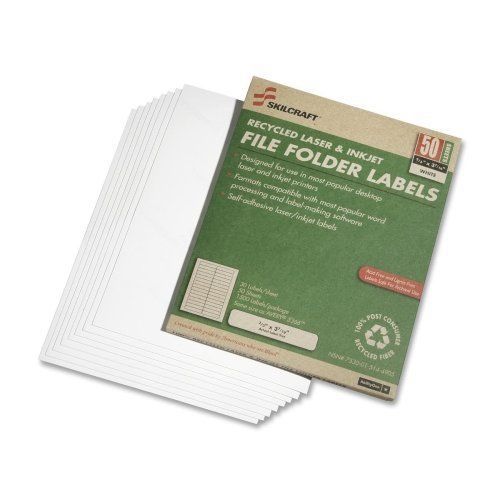 Skilcraft 1/3 tab laser label - 0.67&#034; width x 3.44&#034; length - 50 / (nsn5144905) for sale