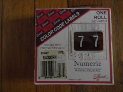 SMEAD 66707 COMPATIBLE LABEL; BA300RN-7 - ONE ROLL OF 500 LABELS; BRAND NEW