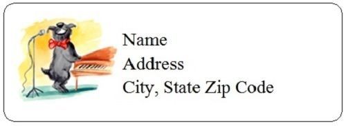 30 Personalized Cute Dog Return Address Labels Gift Favor Tags (dd43)