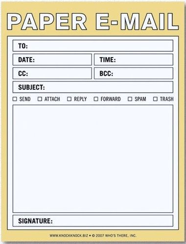 Funny PAPER EMAIL Routing Slip Notes~Office Supplies~Humor~New!