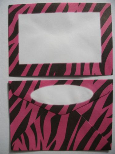 Coloured C6 Envelopes Pink Zebra Print for Writing Notes Invitations Paper Pk 15