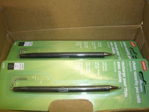 Box Of 12 NEW Anchor Pen Refills 31642 Chain Security Pen Refill for 31587 Black