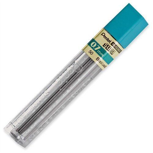 Pentel hi-polymer lead - 0.70 mm - medium point - 2b - black - 12 tube (502b) for sale