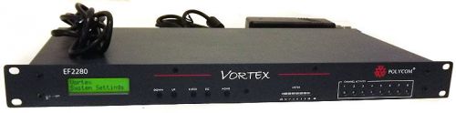 Polycom Vortex EF2280 Mic Matrix Mixer Accoustic Echo Noise Canceller / AC Power