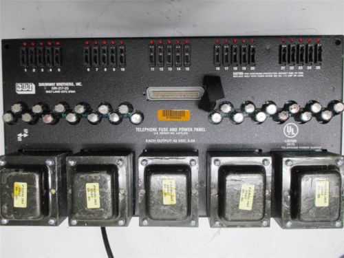 Sbi shumway brothers sbi-217-25 telephone fuse and power panel for sale