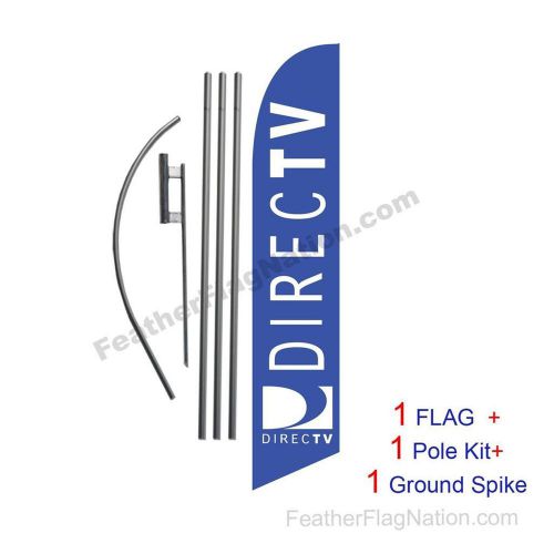 DirectTV Wireless Feather Banner Swooper Flag Kit with pole+spike