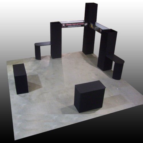 Trade show display booth island corner 20&#039; x 20&#039; for sale