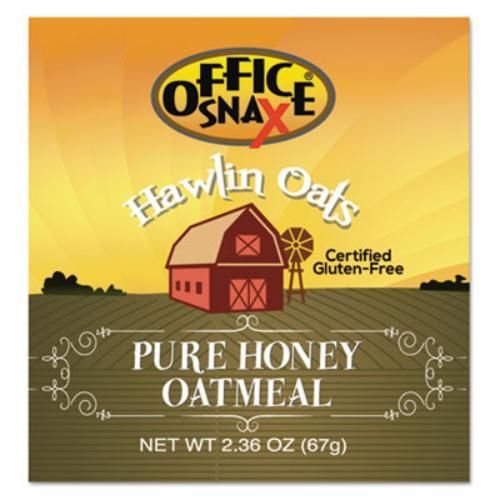Office Snax 00075 Minneloa Farms Oatmeal, Pure Honey, 2.66oz Bowl, 24/carton