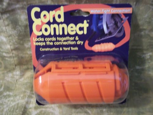 Water Tight Cord Connect for Extension Cords, Tools, Lights Model CC-1 Orange
