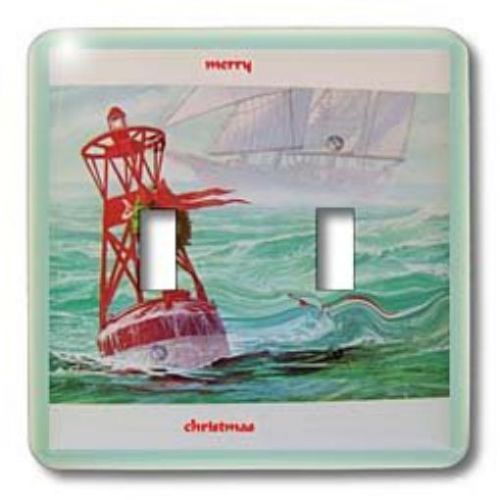 3dRose LLC lsp_25310_2 Nautical Christmas  Double Toggle Switch