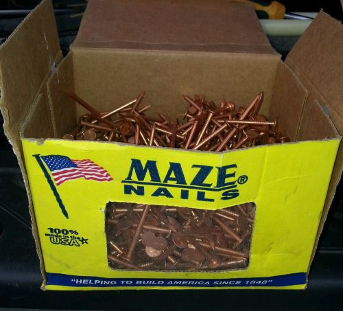13/4in Copper nails 11g maze finishing roofing &amp; copper flashing nails 10x nails