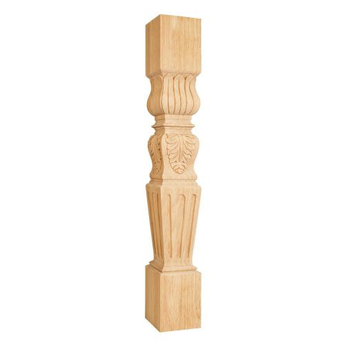 5&#034;- turned acanthus/fluted post (island leg)-  5&#034; x 5&#034; x 35-1/2&#034; - #p29-rw for sale