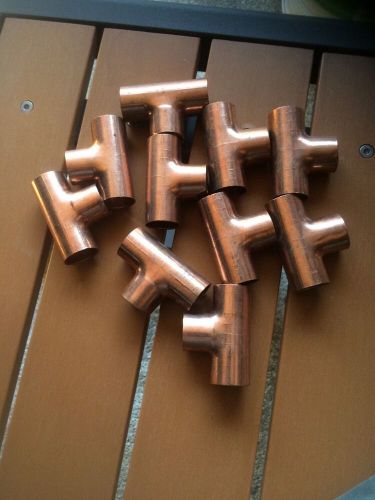 Lot Of 10 Copper Tees  3/4