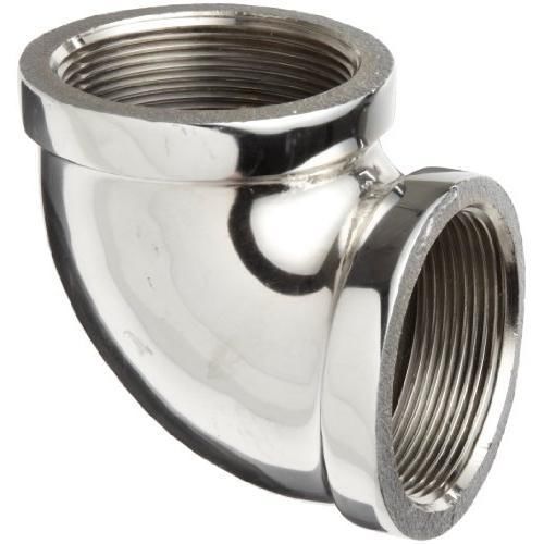 Chrome Plated Brass Pipe Fitting, 90 Degree Elbow, 1/2&#034; NPT Female New