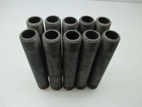 LOT 10 NEW A/SA106B SCH80 3/4 PIPE NIPPLE 6IN LONG 3/4IN NPT D391792