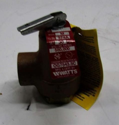Lot of 4 watts 3/4in hot water boiler relief valve 374a-030 for sale