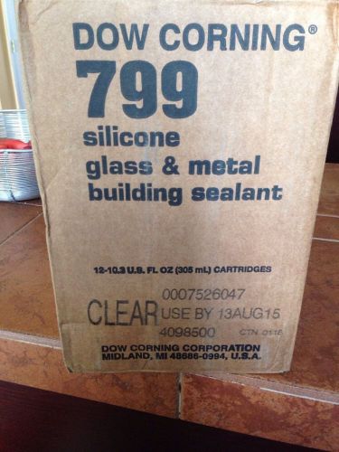 Dow corning 799 silicone glass and metal building sealant clear quantity 12 for sale