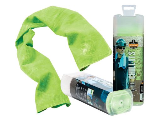 Ergodyne chill-its 12439 6602 evaporative cooling towel, lime - each for sale
