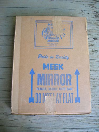 Box of 2 - 18&#034; x 24&#034; MEEK MIRRORS - Snap Frame - Industrial - NEW IN BOX -CHROME