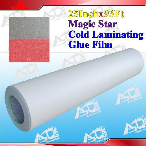 Magic star 93ftx25&#034; 3mil photo/picture laminating  adhesive glue effect cold for sale