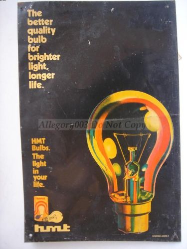 India Vintage Tin Sign HMT LIGHT BULBS 35330