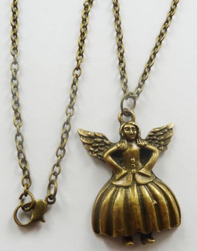 Lots of 10pcs bronze plated angel Costume Necklaces pendant 636mm