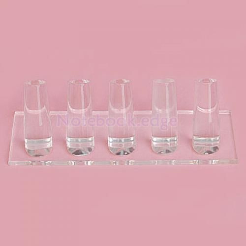 1pc Acrylic 5 Finger Ring Clip Display Showcase Stand Jewelry Holder Shop Retail