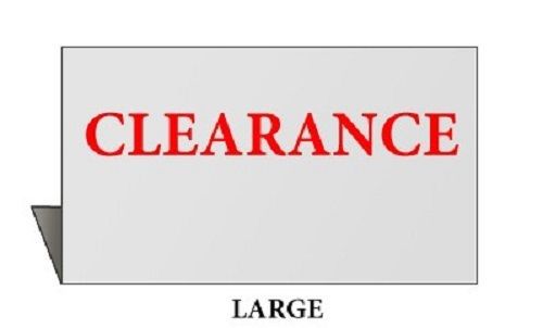 Jewelry &#034;clearance&#034; metal sign, large, silvertone (3) - new for sale