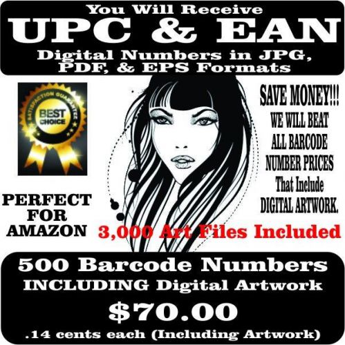 500 upc legal barcode number ean bar code numbers amazon barcodes 0123489 for sale