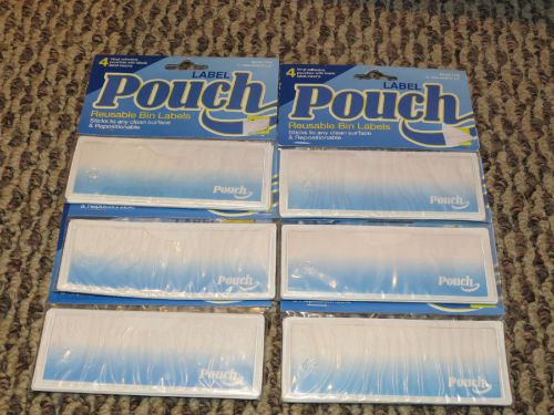 Lot of 24 New in Package Label Pouch Reusable Bin Labels