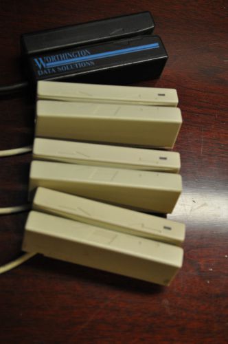 LOTS OF 4 MagTek MiniWedge Stripe Reader Card Reader #21080201 and #21050004