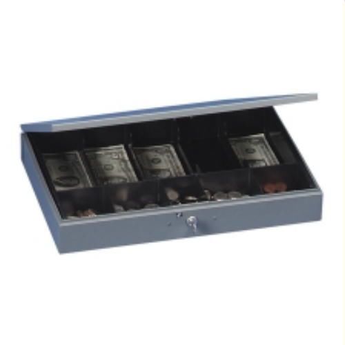 New mmf 2215cbtgy steel locking cash box, 10 compartments, w/warranty for sale