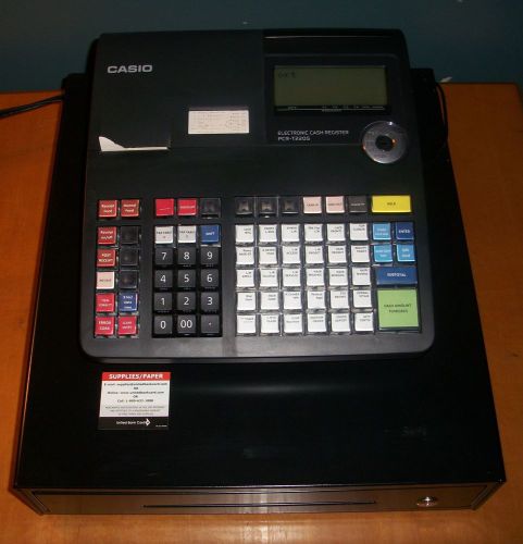 Casio PCR-T220S Electronic Cash Register- Works Great *No Keys*
