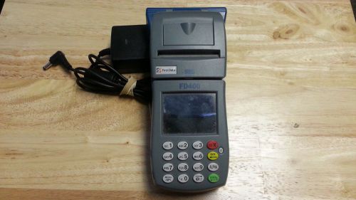 First Data FD400 Wireless GPRS Credit Card Machine W/Power Supply