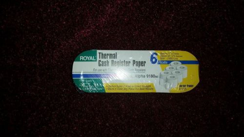 ROYAL Thermal Cash Register Paper 6 Rolls Pkgs. #1