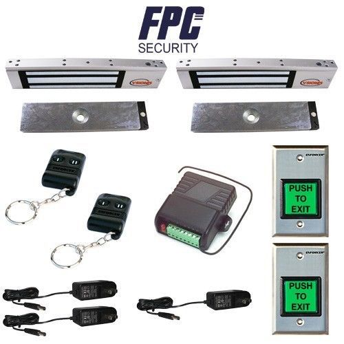 FPC-5008 Two door Access Control outswinging door 300lb Electromagnetic lock kit