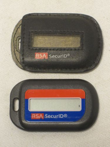 RSA SecurID remote security token electronic w/ soft cover case ID security tag