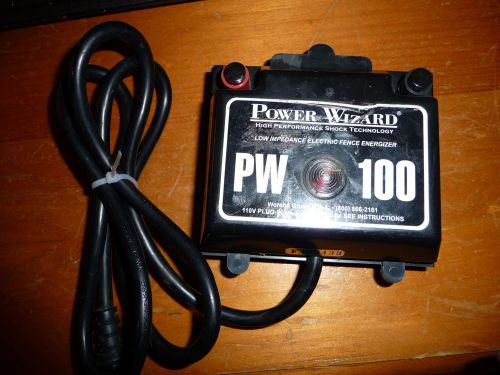 Power Wizard PW100  Low Impedance Plug-in 3 Mile Electric Fence Energizer