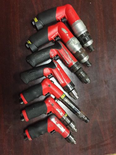 Lot Of 7 Sioux Air Drills For Parts (mm)