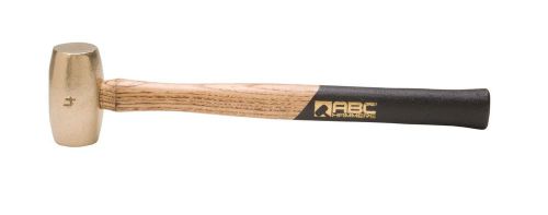 ABC Hammers Brass Striking Hammer, 4-Pound, 15-Inch Hickory Wood Handle, #ABC4BW
