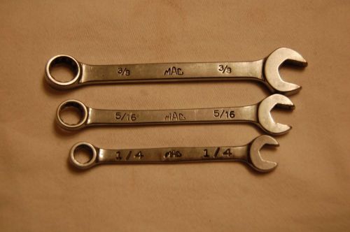 Mac tools small combination wrench 1/4&#034;, 5/16&#034; &amp; 3/8&#034; for sale