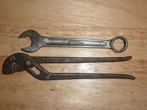 Pair of vintage tools.  Bonney Zenel 5/8 3120 and Fairmount pliers.