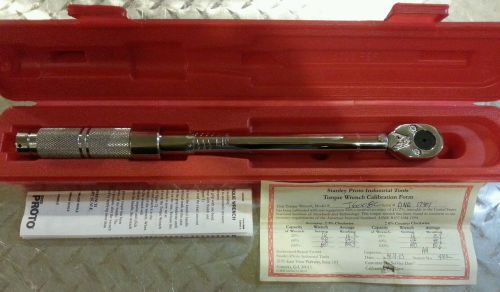 Proto J6008C 1/2 Drive 16 - 80 Ft/Lb. Ratcheting Head Micrometer Torque Wrench
