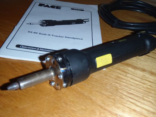 NICE! Pace SX-80 SODR X-TRACTOR solder desolder iron w/ tip and owner&#039;s manual