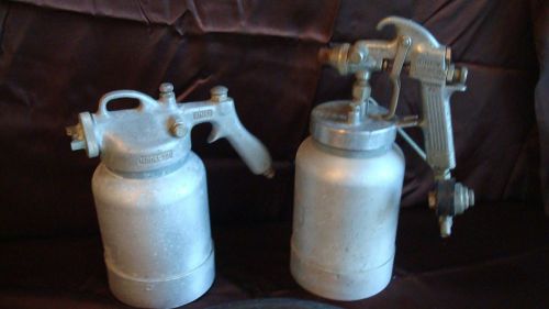 Vintage binks paint spray gun &amp; canister lot used but nice model 29 &amp; 171 for sale