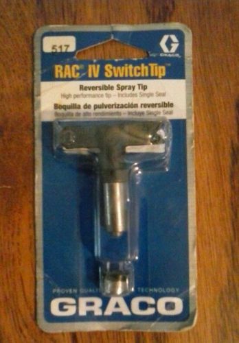 New Graco  Rac IV  SwitchTip  Reversible Spray Tip #517.        FREE SHIPPING!