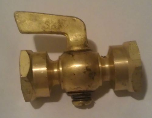 New Brass Shut Off Cock Female 3/8 inch NPT Both Ends(Hit and Miss Engine)