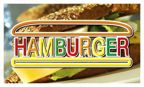 bb403 Hamburger Cafe Banner Sign