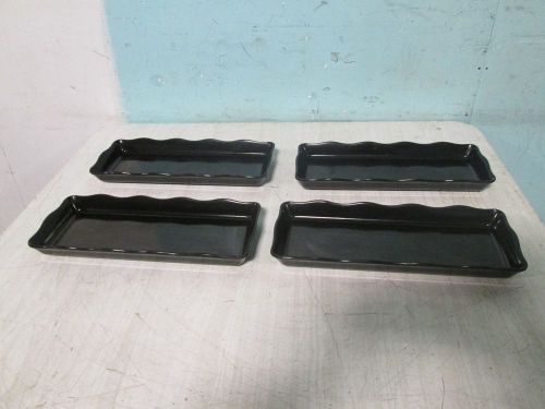 Lot of 4 &#034; g.e.t. &#034; commercial melamine meat/deli display merchandising trays for sale